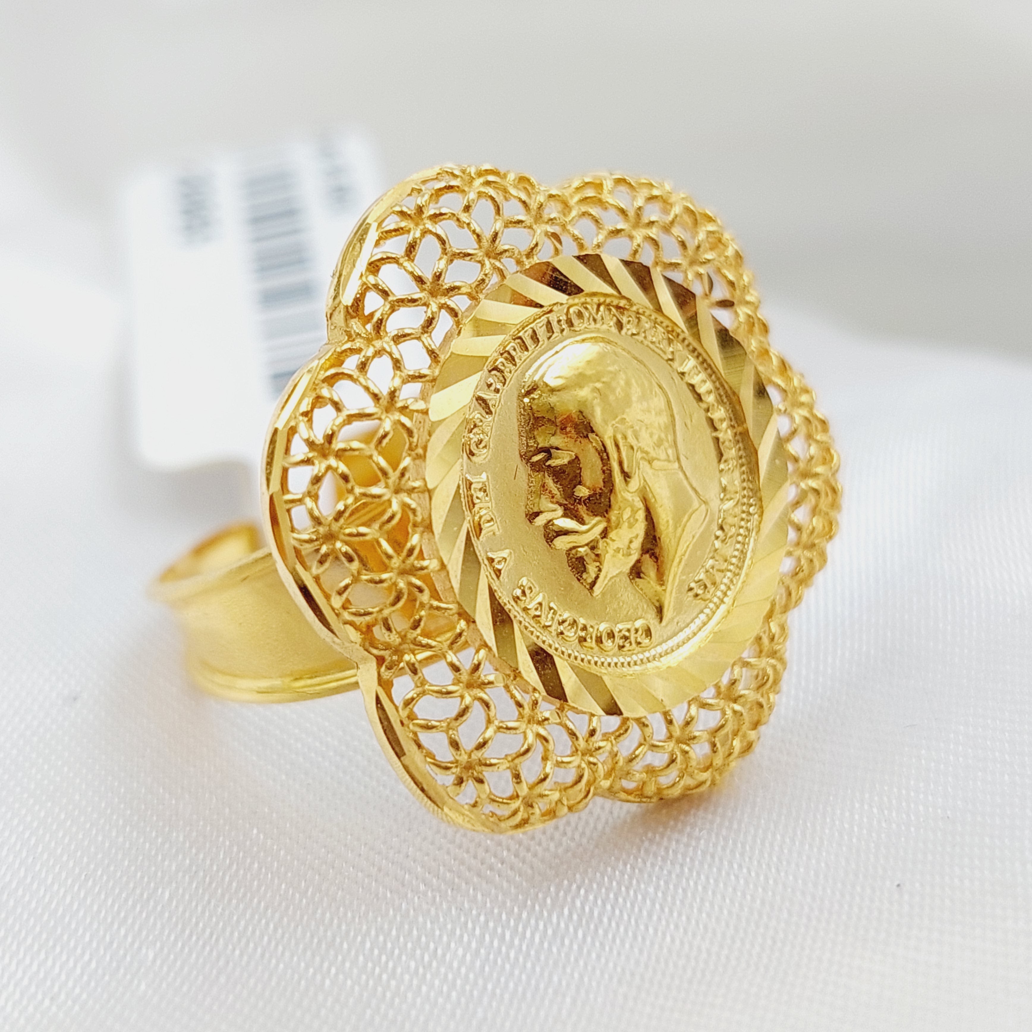 21K English Lira lira Ring - مجوهرات الشيخ سعيد