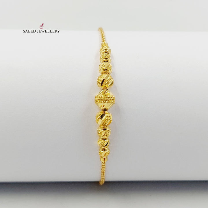 21K اسوارة طابات اكسترا-مجوهرات الشيخ سعيد-Saeed Jewelry 