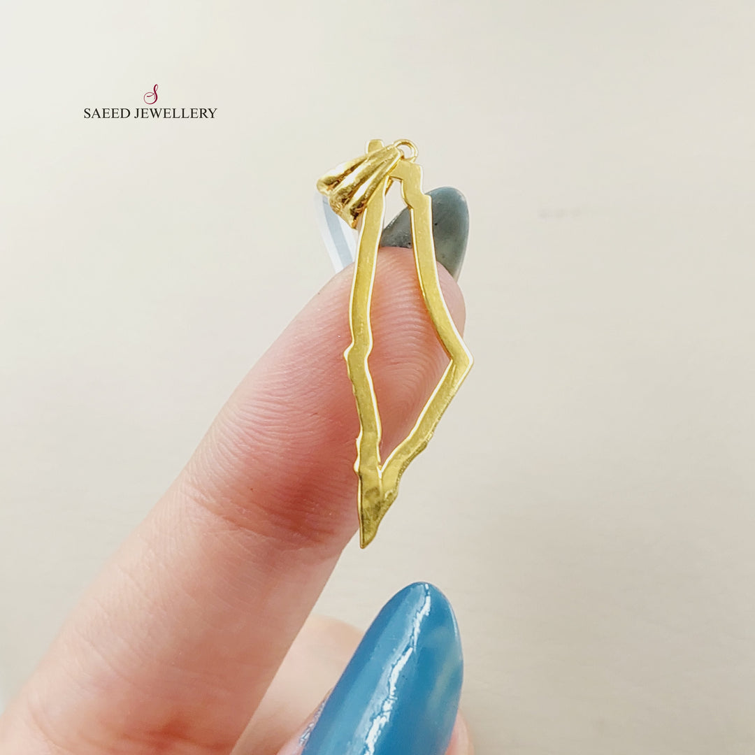 Palestine Pendant  Made Of 21K Yellow Gold by Saeed Jewelry-29359