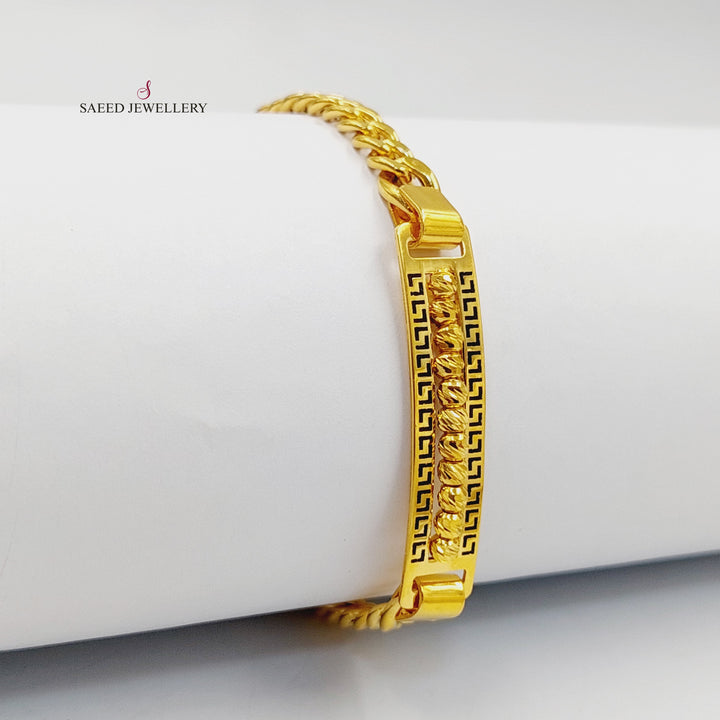 21K اسوارة بلاك مينا-مجوهرات الشيخ سعيد-Saeed Jewelry 