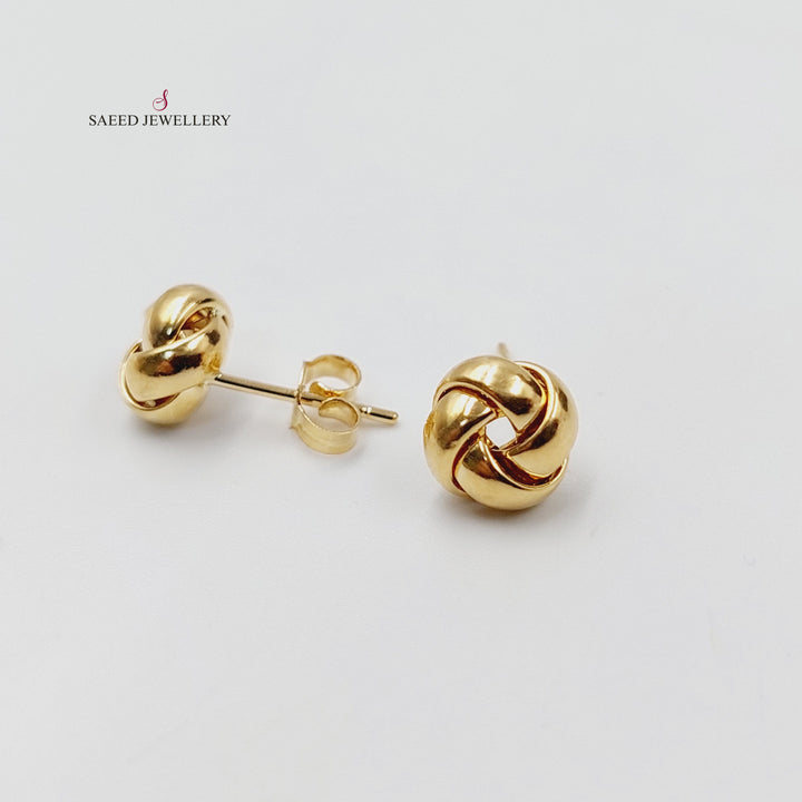 18K حلق برغي-مجوهرات الشيخ سعيد-Saeed Jewelry 