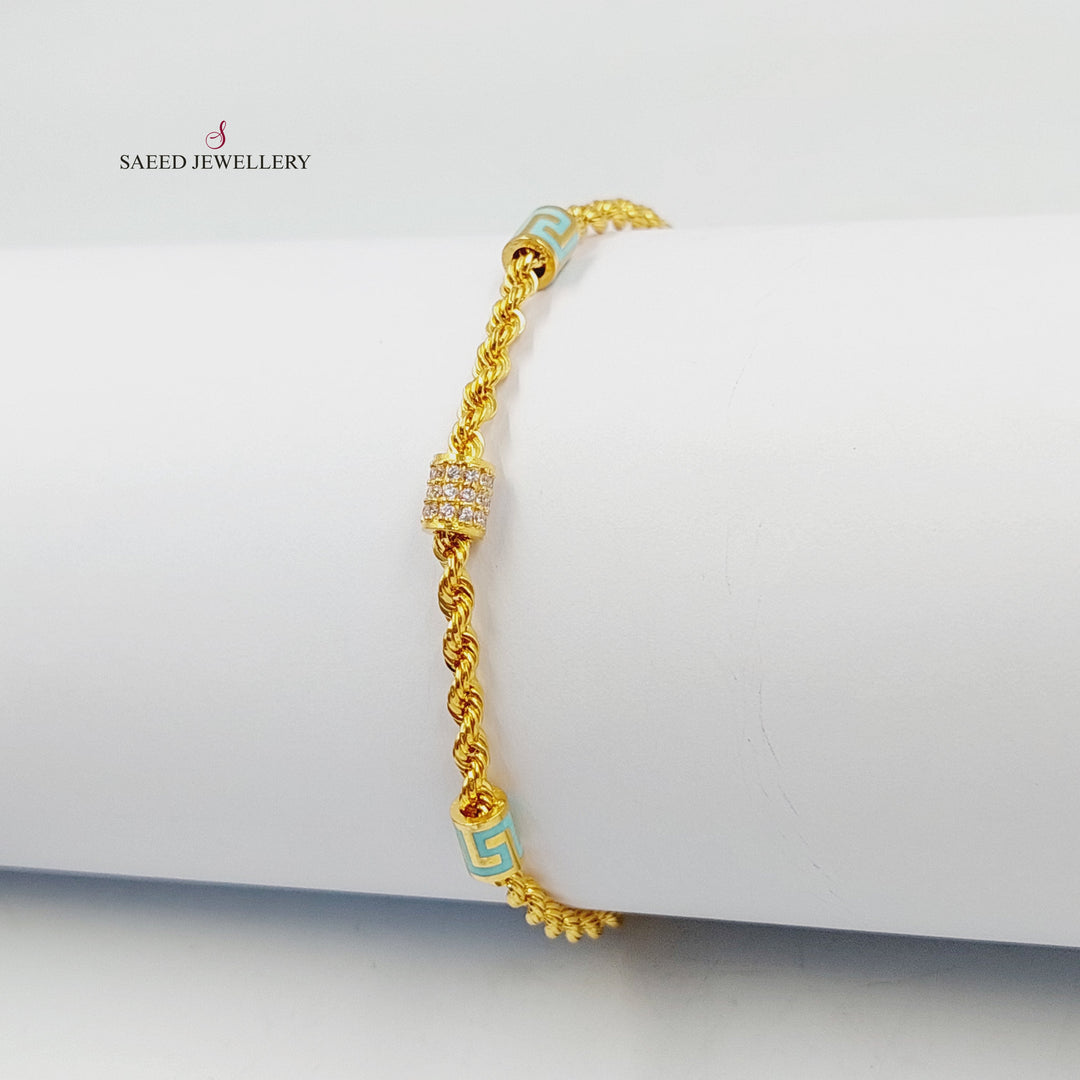 21K اسوارة جدل مينا-مجوهرات الشيخ سعيد-Saeed Jewelry 