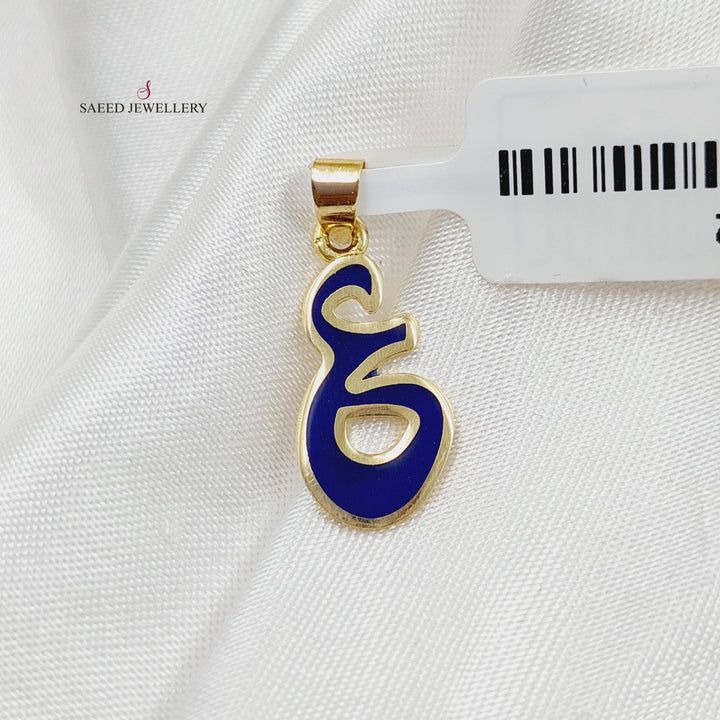 18K Arabic Letter Pendant Made of 18K Yellow Gold by Saeed Jewelry-27202