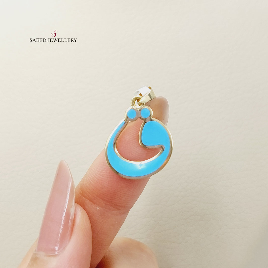 18K Arabic Letter Pendant Made of 18K Yellow Gold by Saeed Jewelry-27205