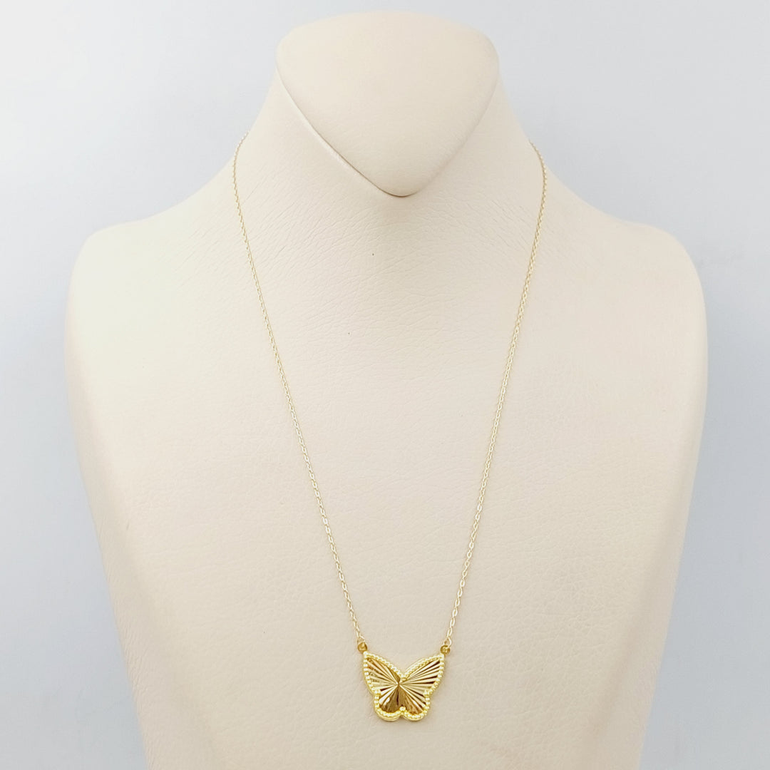 18K Butterfly Necklace Made of 18K Yellow Gold by Saeed Jewelry-25408