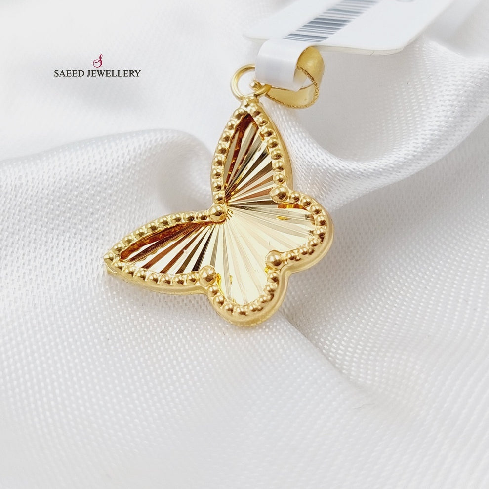 18K Gold Butterfly Pendant by Saeed Jewelry - Image 4