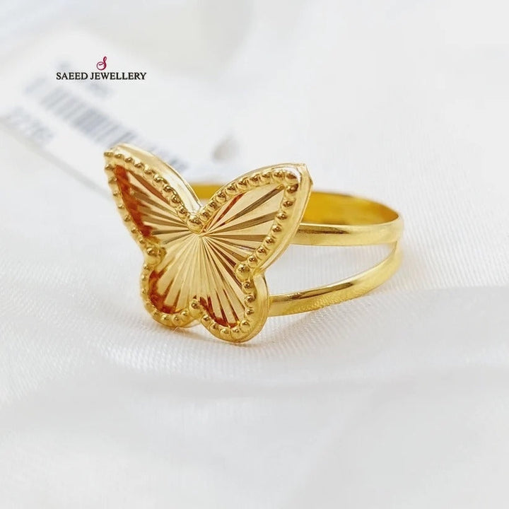 18K Butterfly Ring Made of 18K Yellow Gold by Saeed Jewelry-26065
