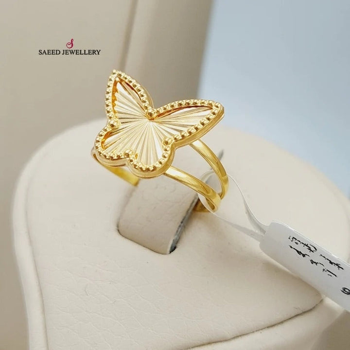 18K Butterfly Ring Made of 18K Yellow Gold by Saeed Jewelry-26068