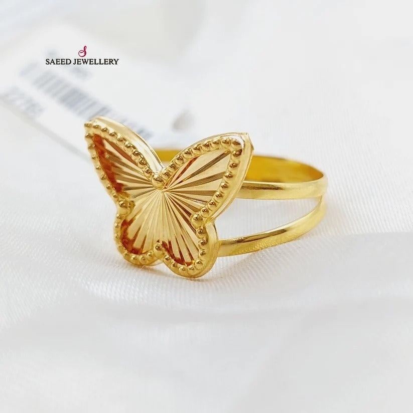 18K Butterfly Ring Made of 18K Yellow Gold by Saeed Jewelry-26068