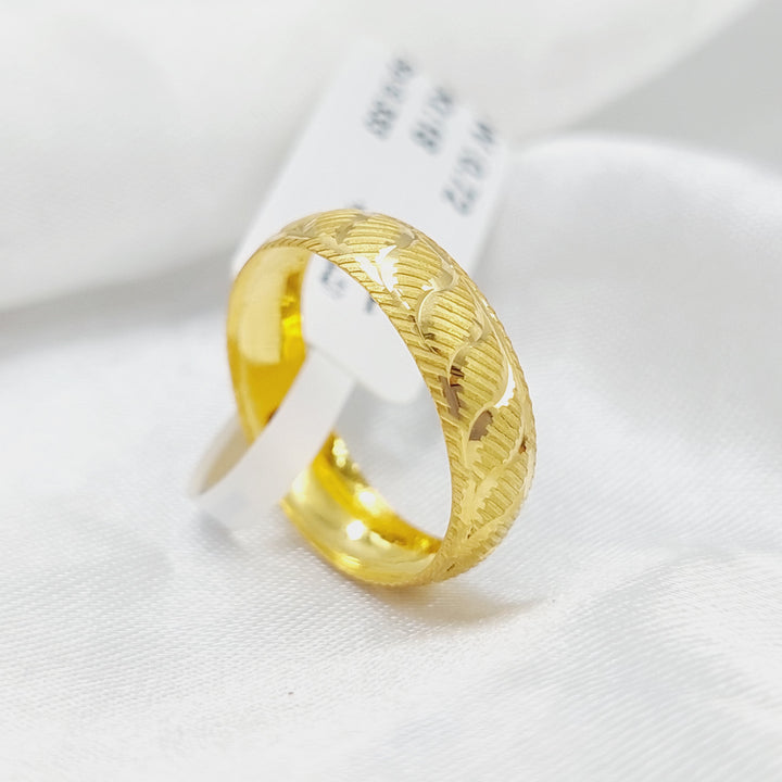 18K CNC Wedding Ring Made of 18K Yellow Gold by Saeed Jewelry-27069
