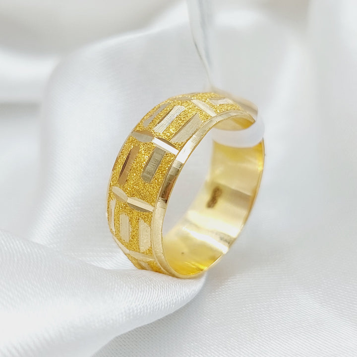 18K CNC Wedding Ring Made of 18K Yellow Gold by Saeed Jewelry-27076