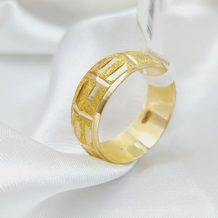 18K CNC Wedding Ring Made of 18K Yellow Gold by Saeed Jewelry-27076