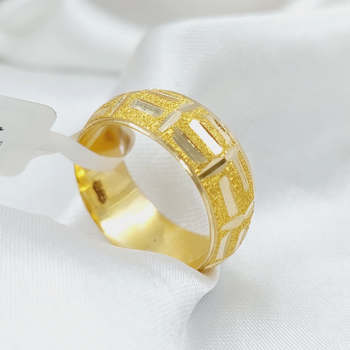 18K CNC Wedding Ring Made of 18K Yellow Gold by Saeed Jewelry-27076