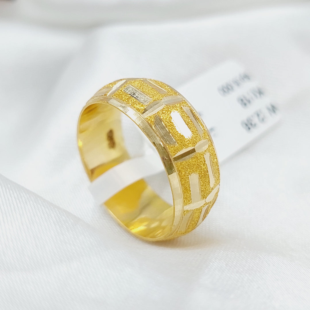 18K CNC Wedding Ring Made of 18K Yellow Gold by Saeed Jewelry-27076