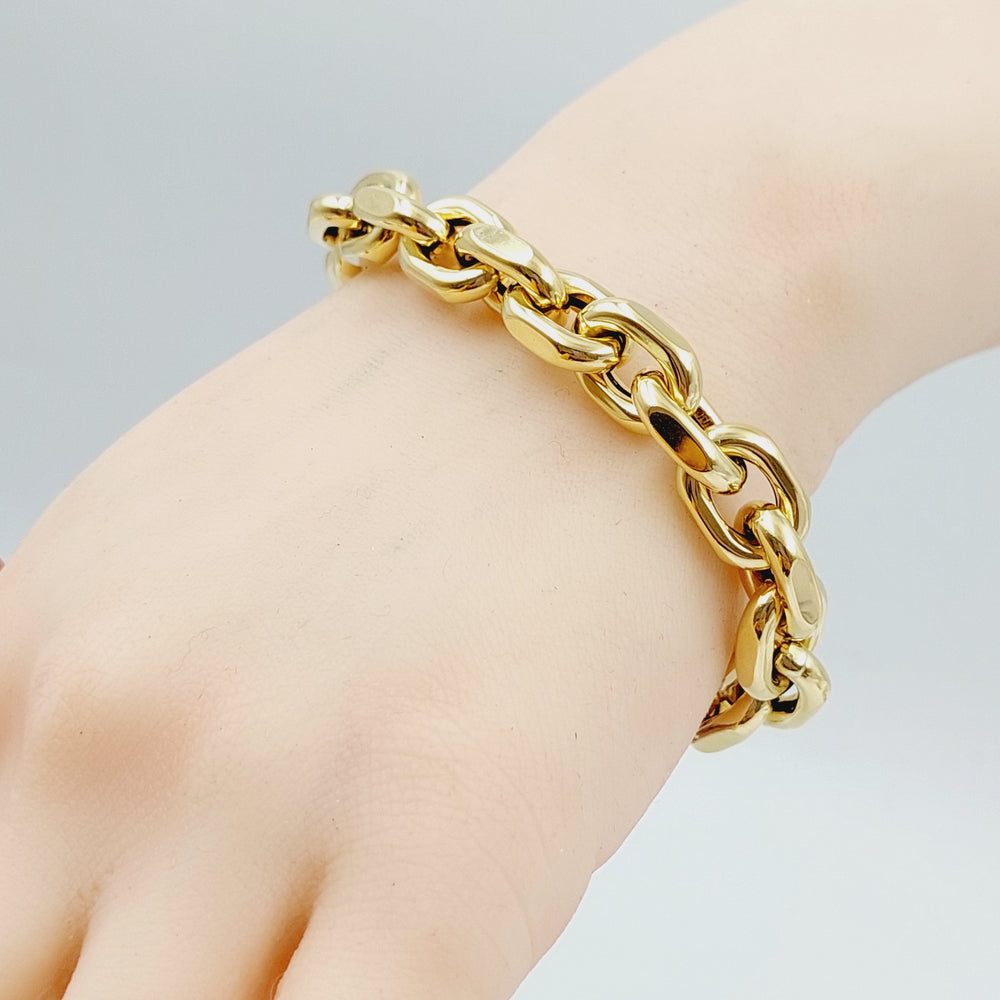 18K Chain Bracelet Made of 18K Yellow Gold by Saeed Jewelry-27297