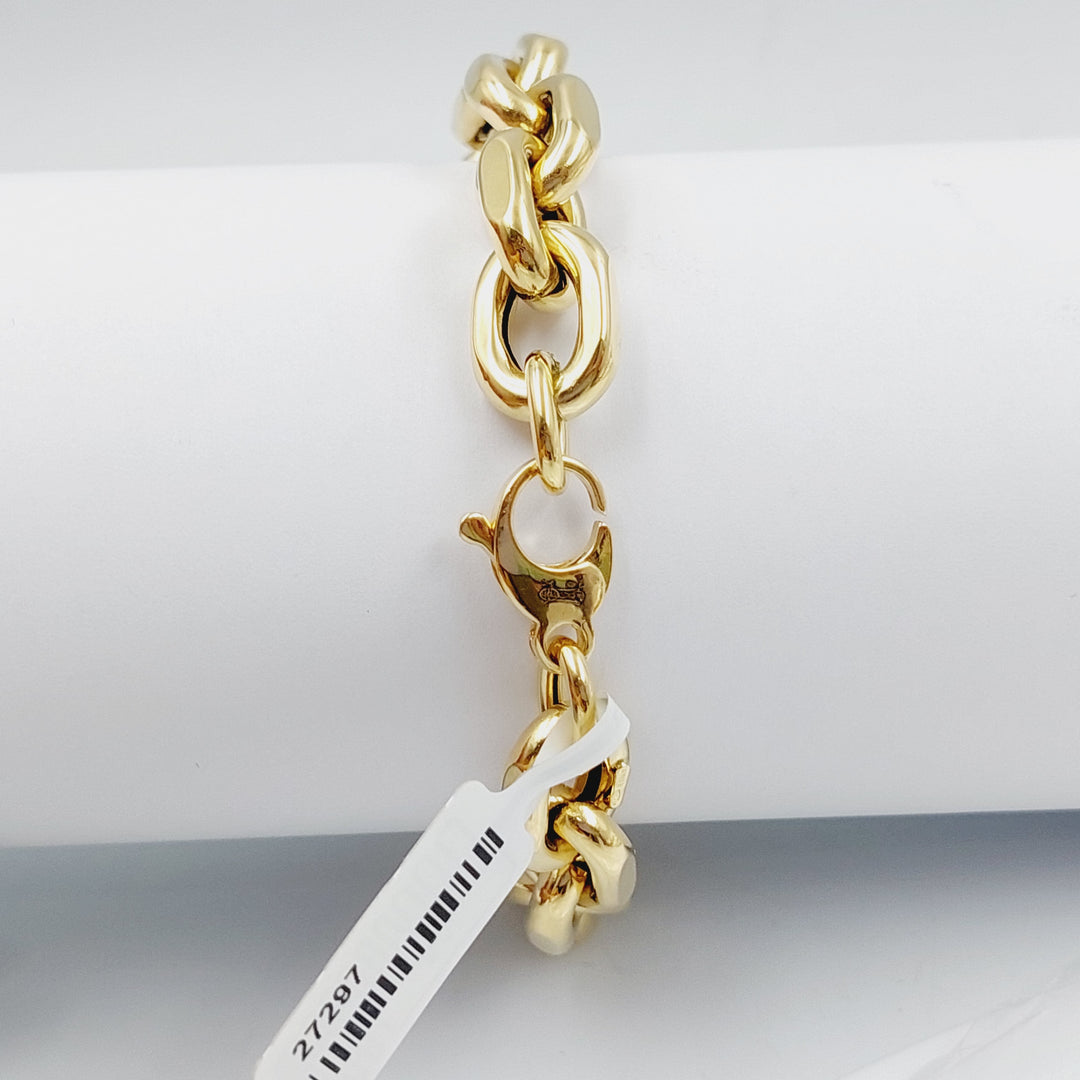 18K Chain Bracelet Made of 18K Yellow Gold by Saeed Jewelry-27297