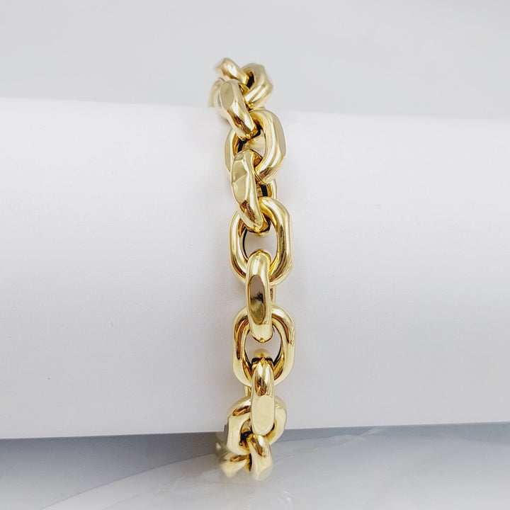 18K Chain Bracelet Made of 18K Yellow Gold by Saeed Jewelry-27297