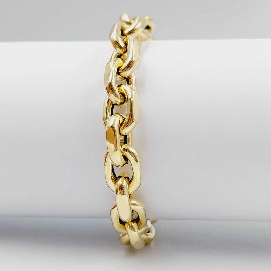 18K Chain Bracelet Made of 18K Yellow Gold by Saeed Jewelry-27297