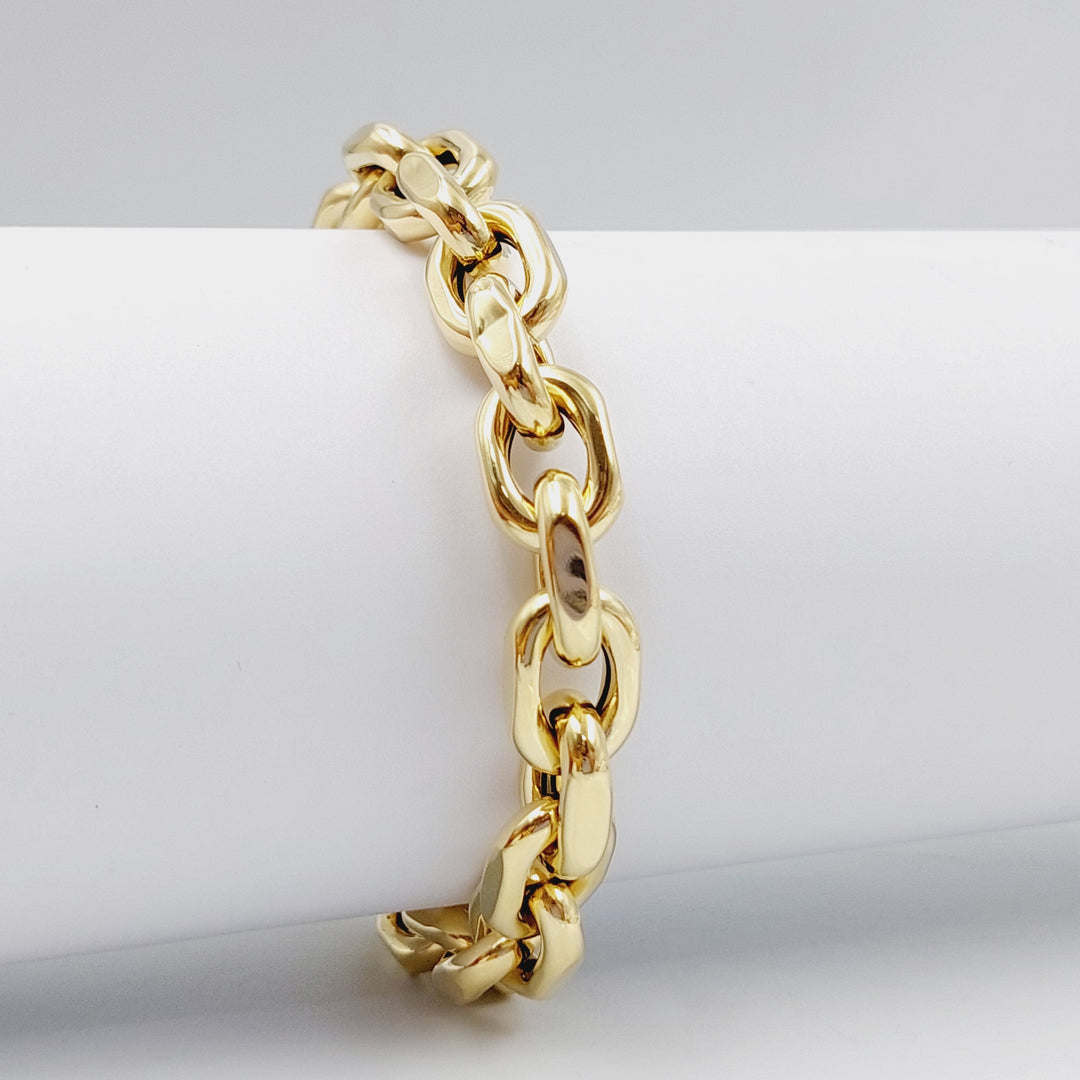 18K Chain Bracelet Made of 18K Yellow Gold by Saeed Jewelry-27297
