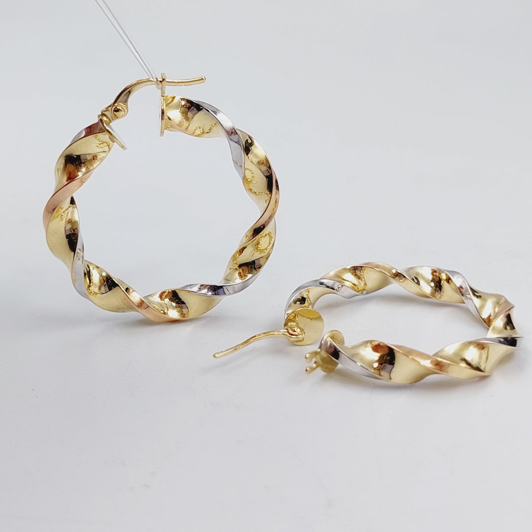 18K Colored Earrings Made of 18K Yellow Gold by Saeed Jewelry-25786
