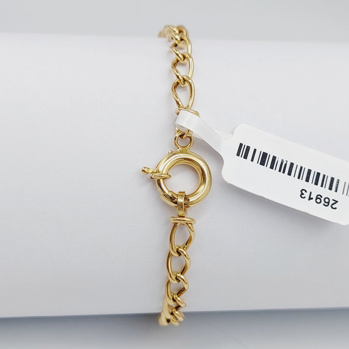 18K Colorful Chain Bracelet Made of 18K Yellow Gold by Saeed Jewelry-26913