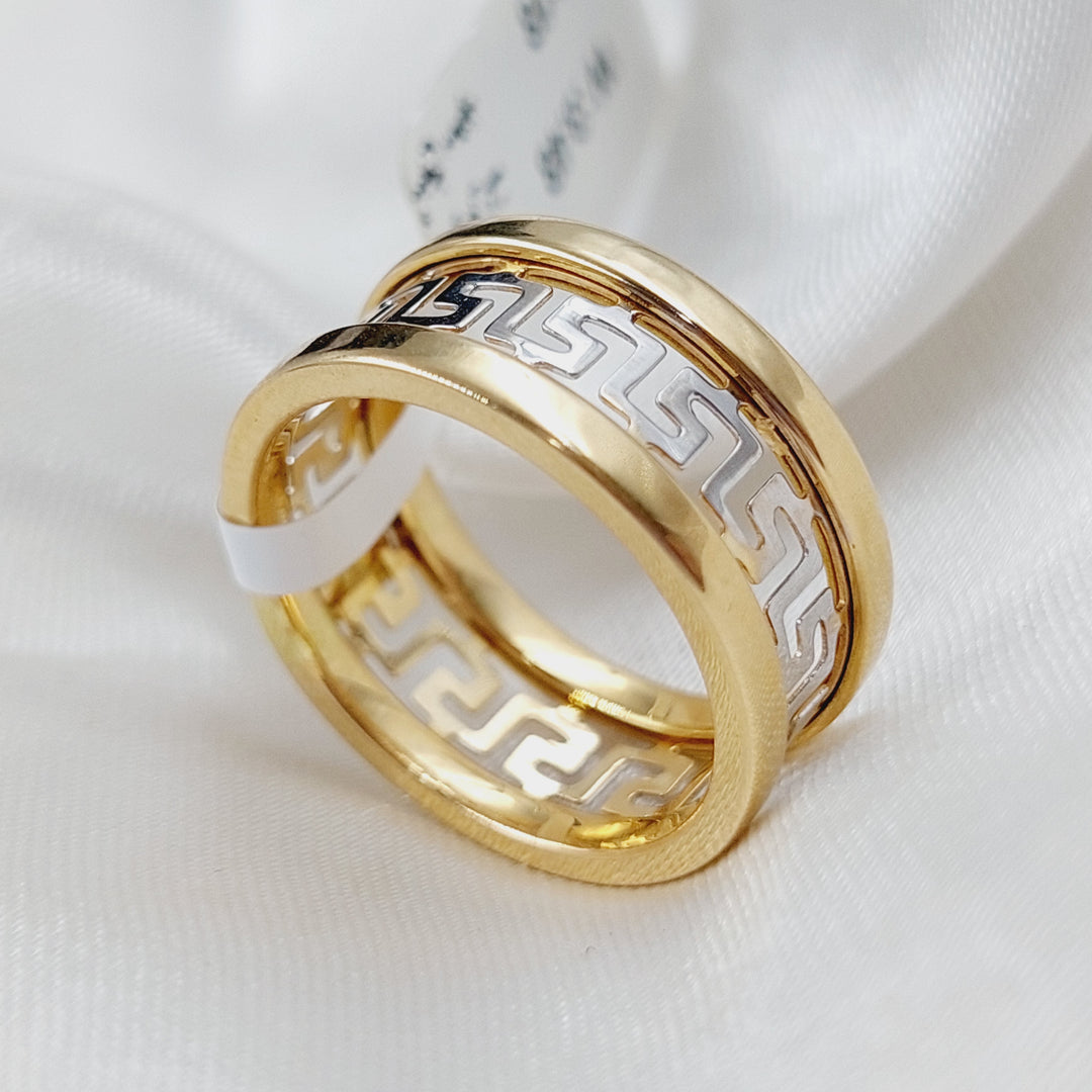 18K Gold Engraved Wedding Ring by Saeed Jewelry - Image 4