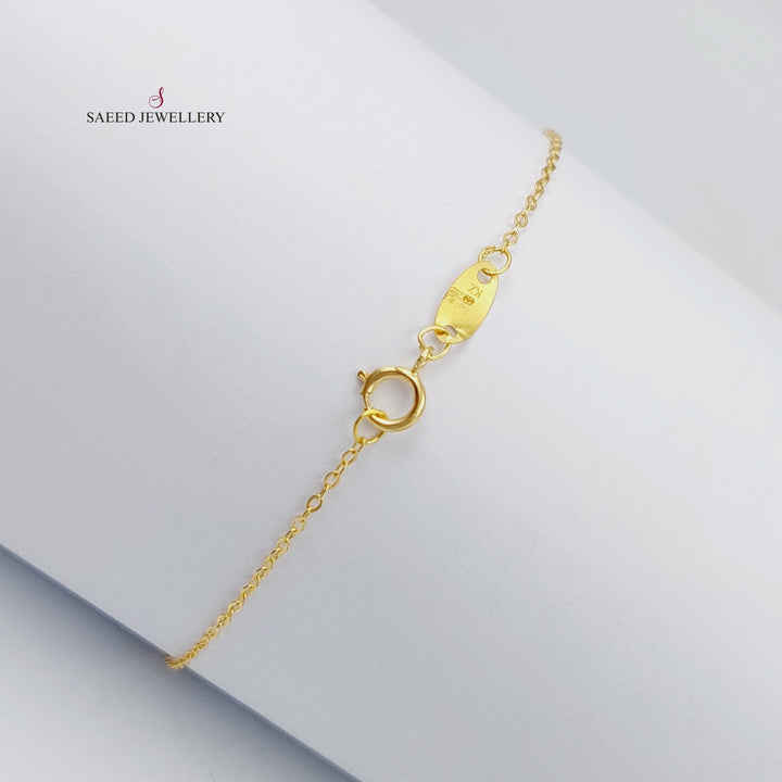 18K Fancy Heart Bracelet Made of 18K Yellow Gold by Saeed Jewelry-25755