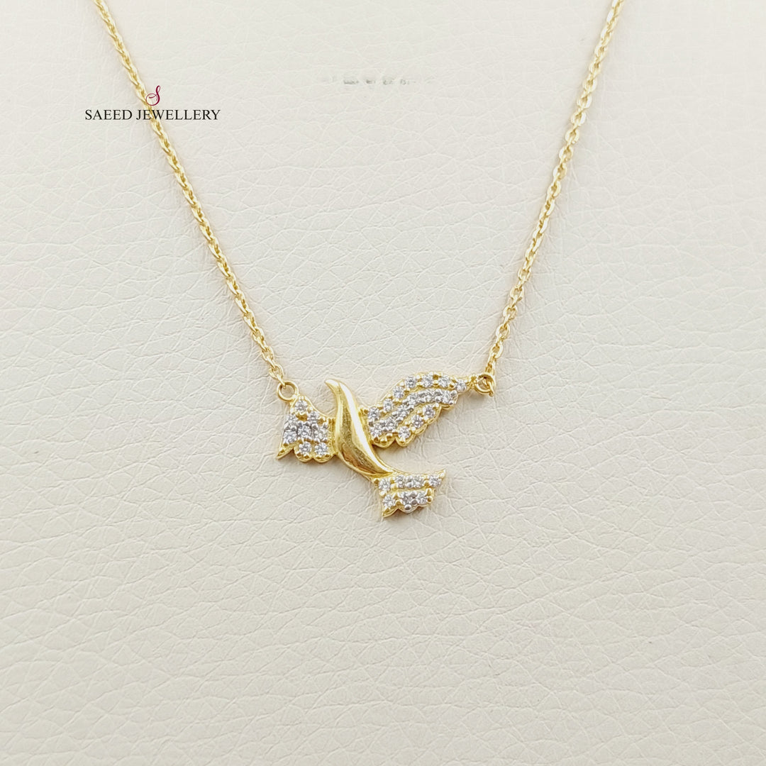 18K Fancy Necklace Made of 18K Yellow Gold by Saeed Jewelry-عقد-اكسترا-1