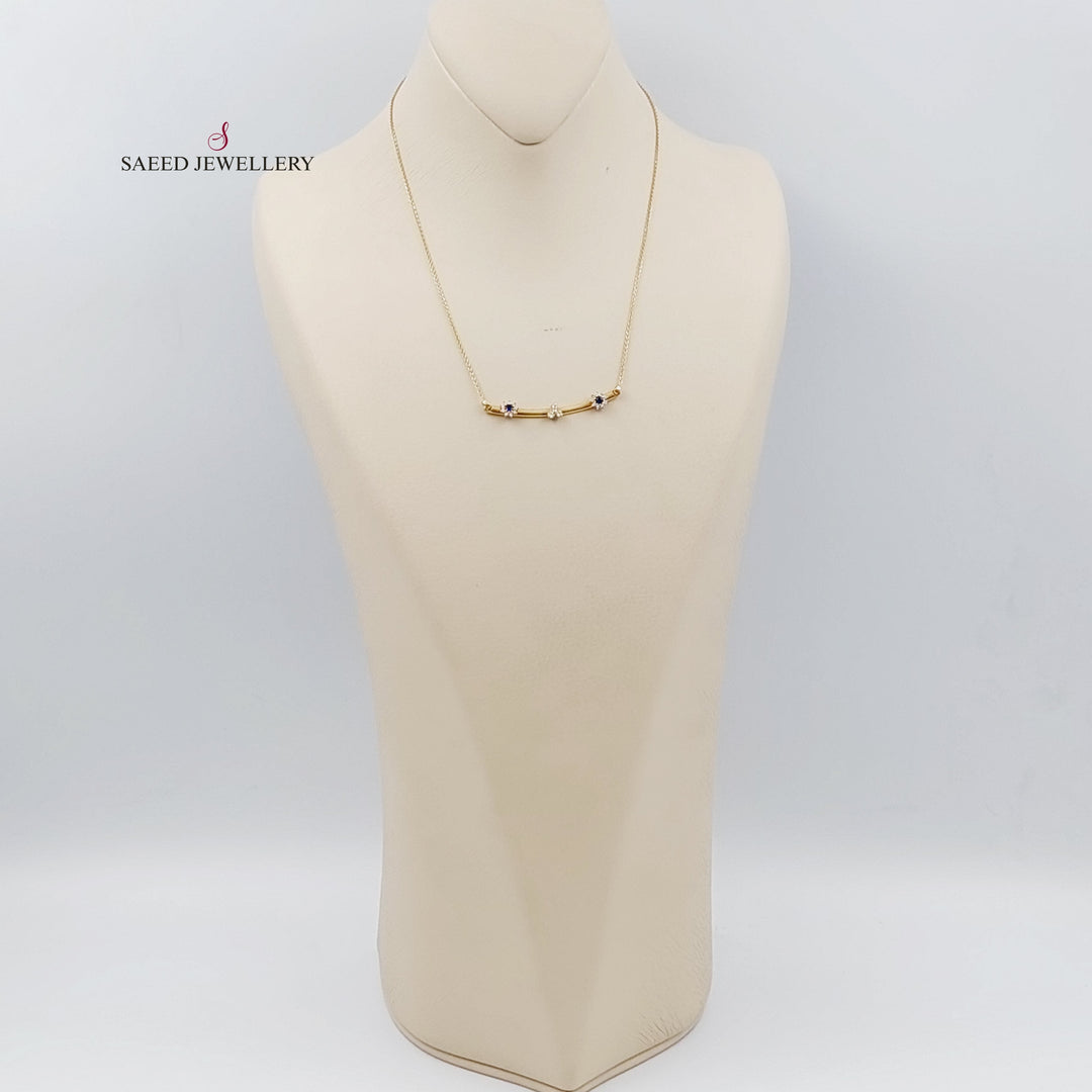 18K Gold Fancy Zirconia Necklace by Saeed Jewelry - Image 6