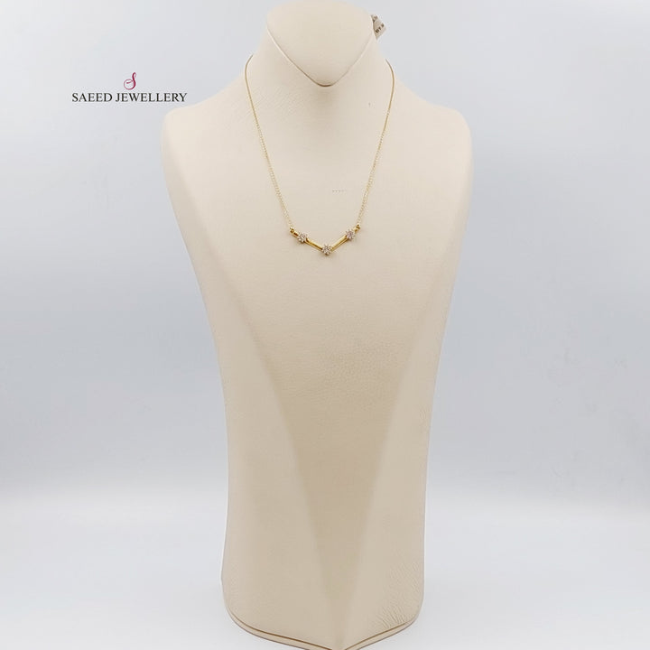 18K Gold Fancy Zirconia Necklace by Saeed Jewelry - Image 4