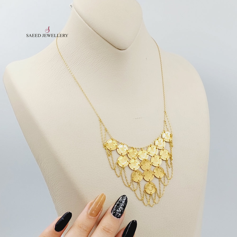 18K Farfasha Necklace Made of 18K Yellow Gold by Saeed Jewelry-عقد-ارباع
