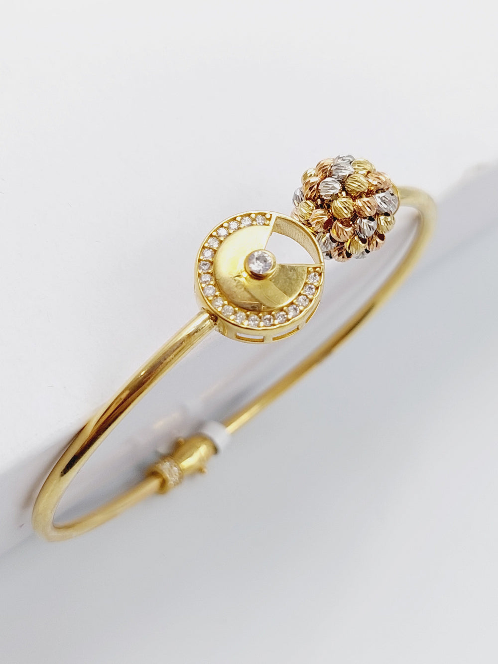 18K Italian Bracelet Made of 18K Yellow Gold by Saeed Jewelry-اسوارة-بانجل-مستورد