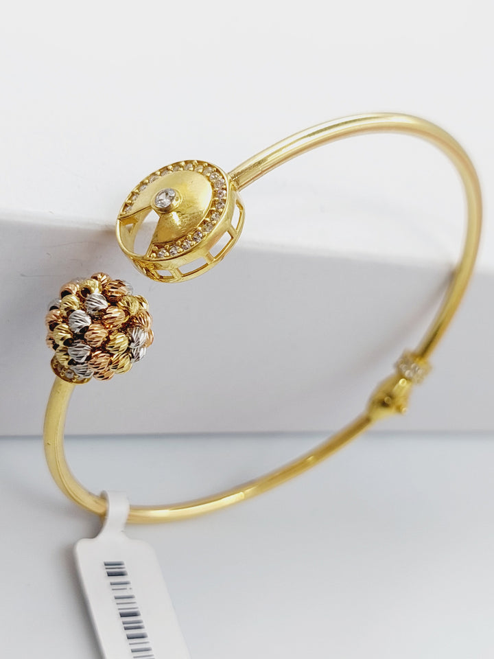 18K Italian Bracelet Made of 18K Yellow Gold by Saeed Jewelry-اسوارة-بانجل-مستورد