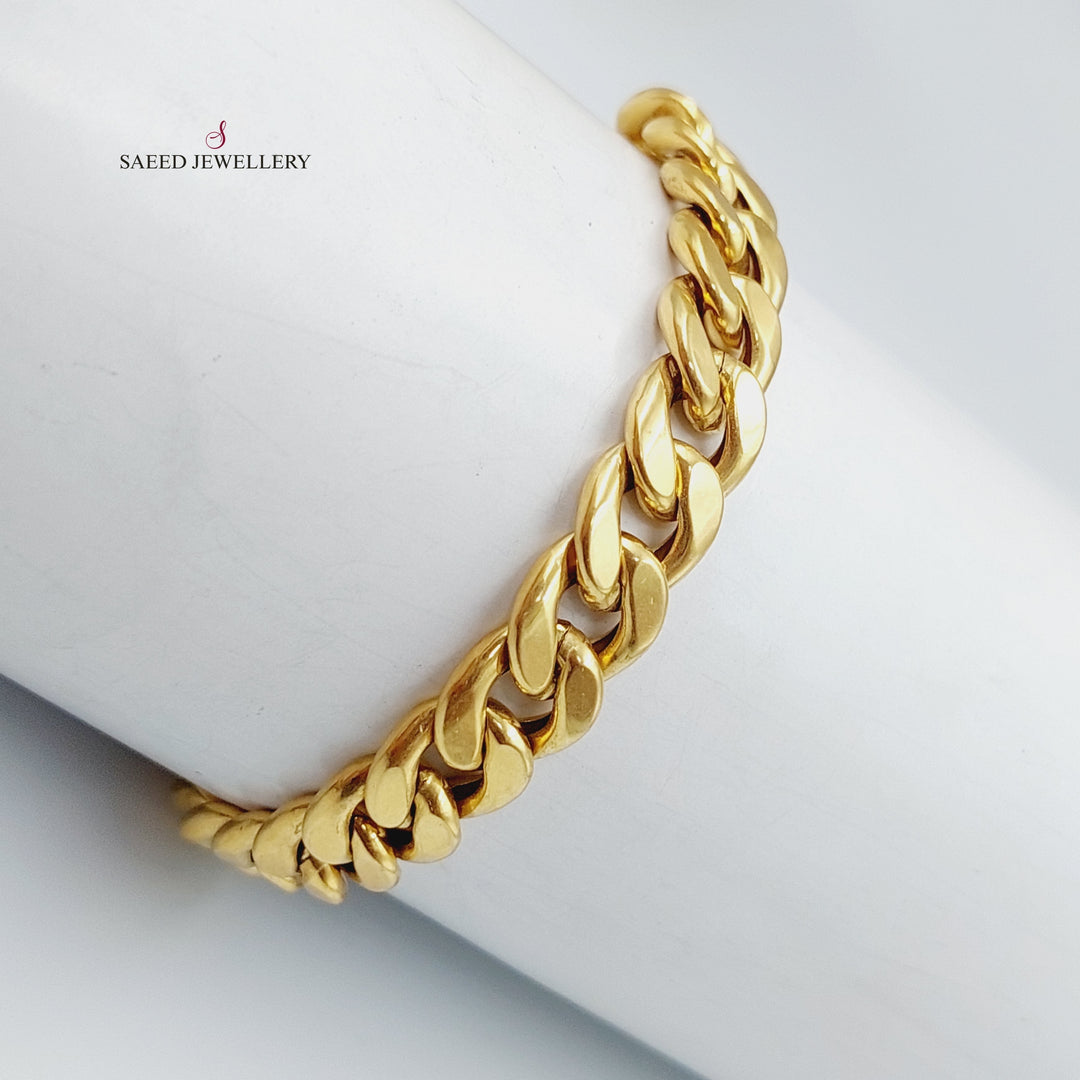 18K Italian Bracelet Made of 18K Yellow Gold by Saeed Jewelry-اسوارة-جنزير-5