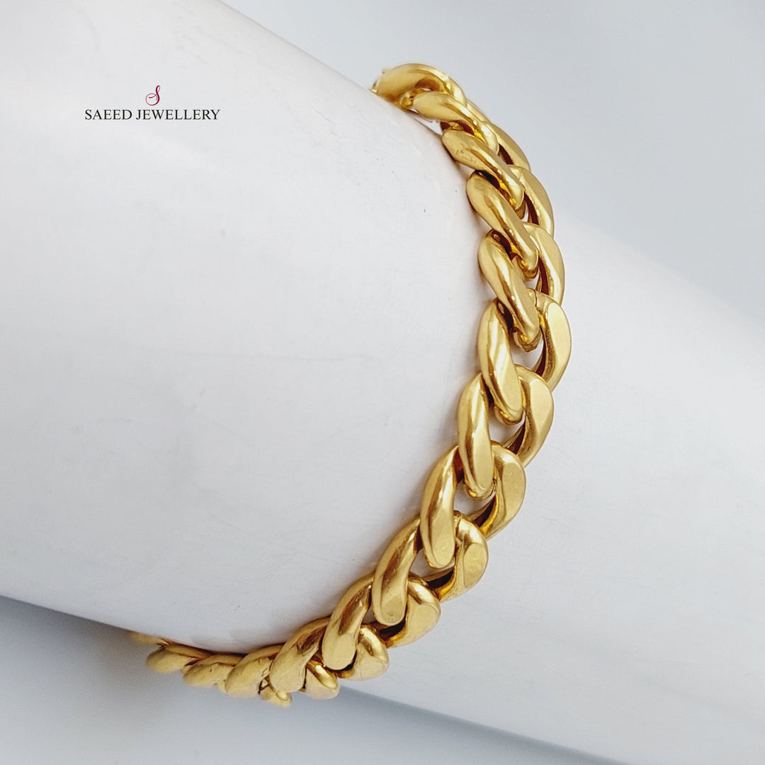 18K Italian Bracelet Made of 18K Yellow Gold by Saeed Jewelry-اسوارة-جنزير-5