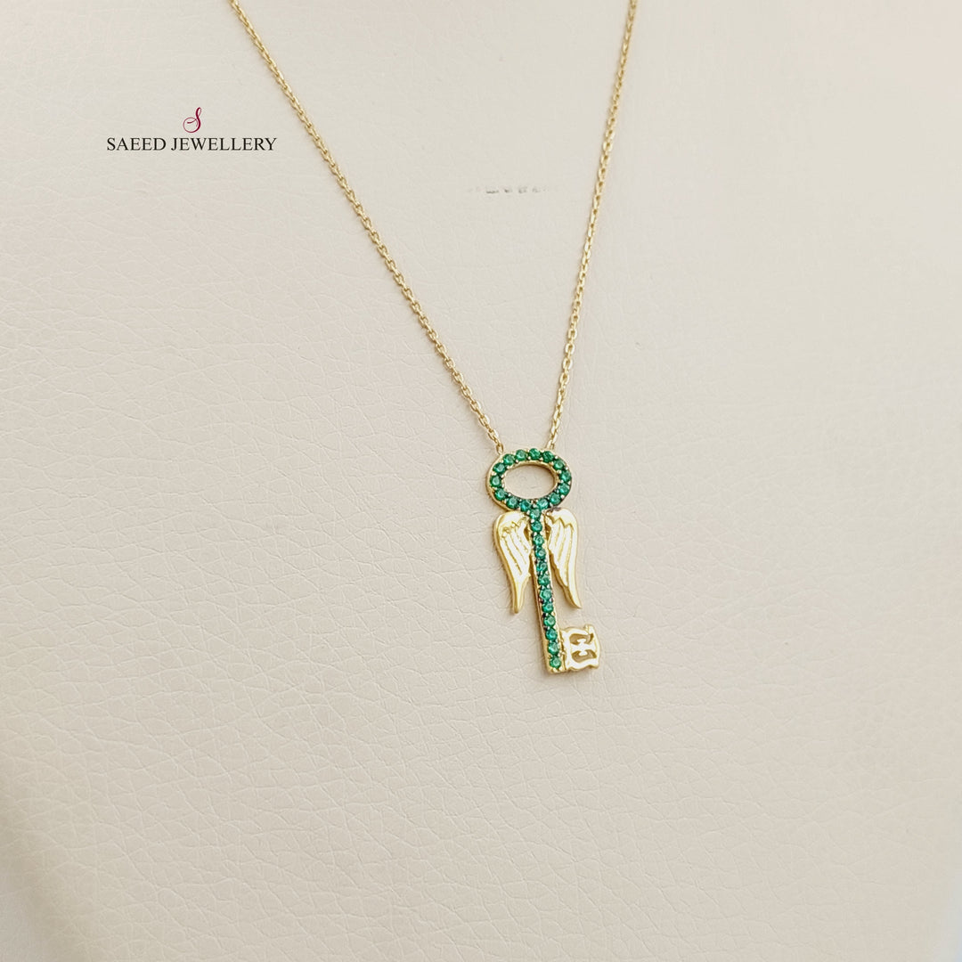 18K Key Necklace Made of 18K Yellow Gold by Saeed Jewelry-14101
