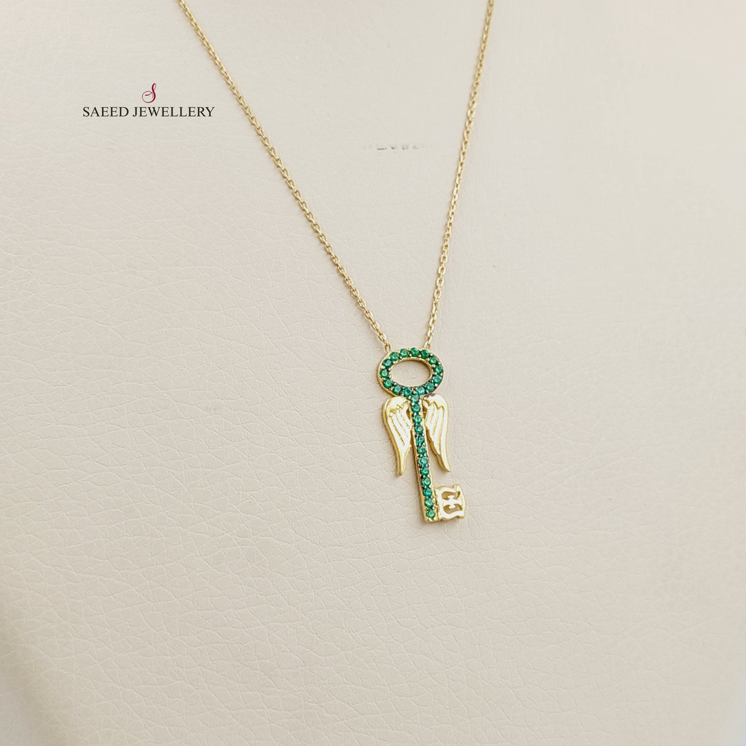 18K Gold Key Necklace by Saeed Jewelry - Image 2