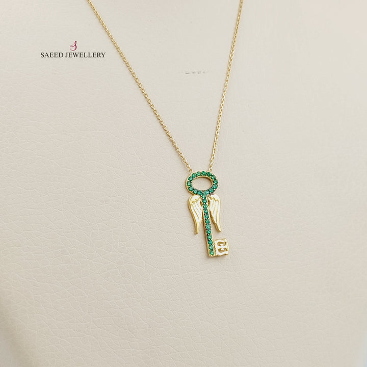 18K Key Necklace Made of 18K Yellow Gold by Saeed Jewelry-14101