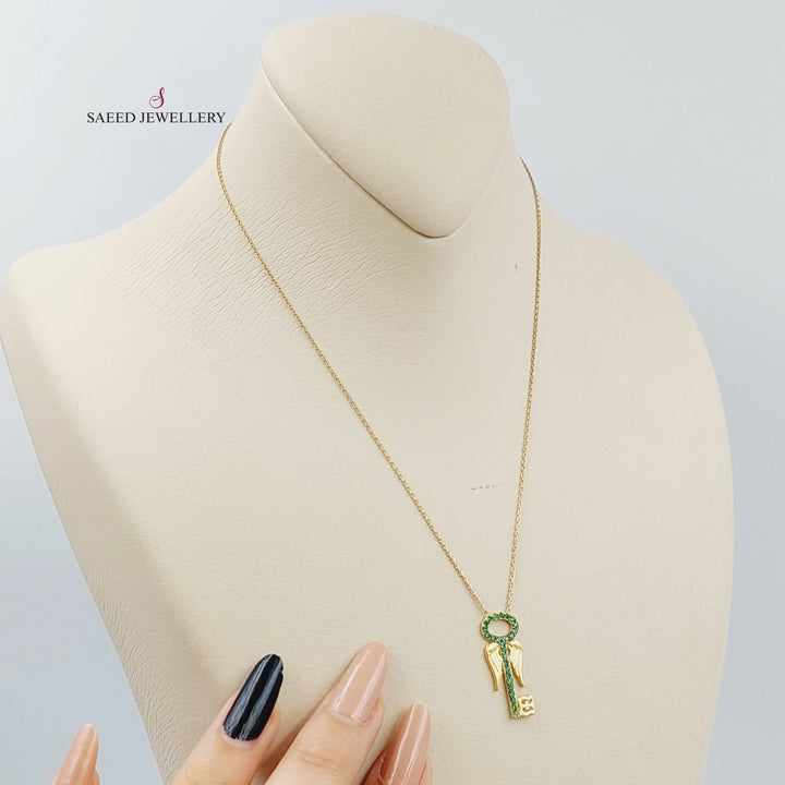 18K Gold Key Necklace by Saeed Jewelry - Image 3