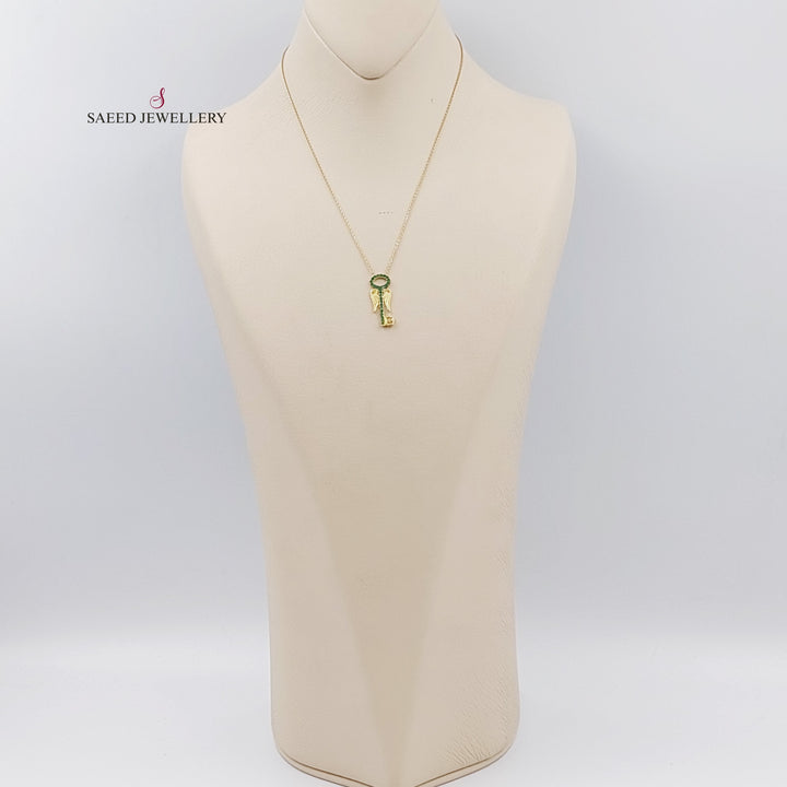 18K Gold Key Necklace by Saeed Jewelry - Image 4