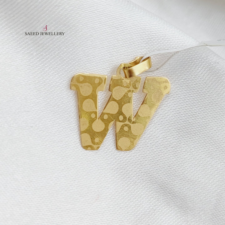 18K Gold Letter T Pendant by Saeed Jewelry - Image 3