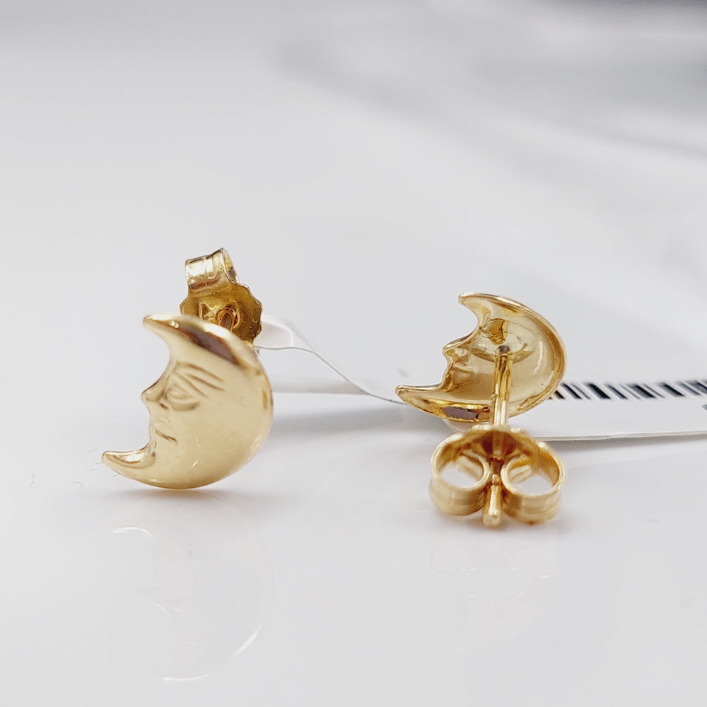 18K Moon Earrings Made of 18K Yellow Gold by Saeed Jewelry-27289