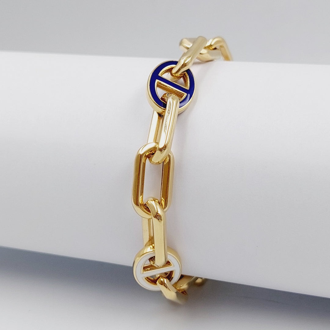 18K Paperclip Bracelet Made of 18K Yellow Gold by Saeed Jewelry-27298