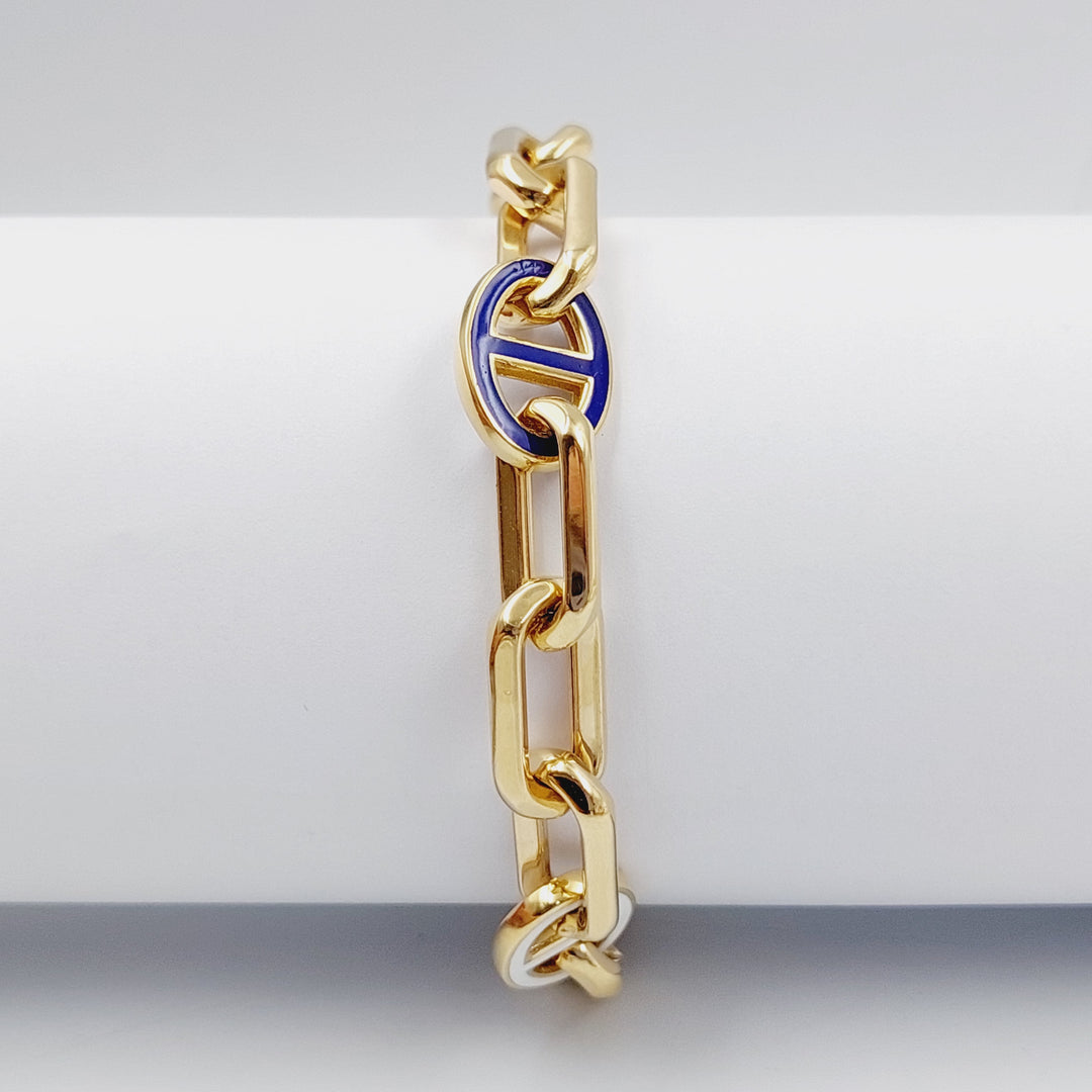 18K Paperclip Bracelet Made of 18K Yellow Gold by Saeed Jewelry-27298