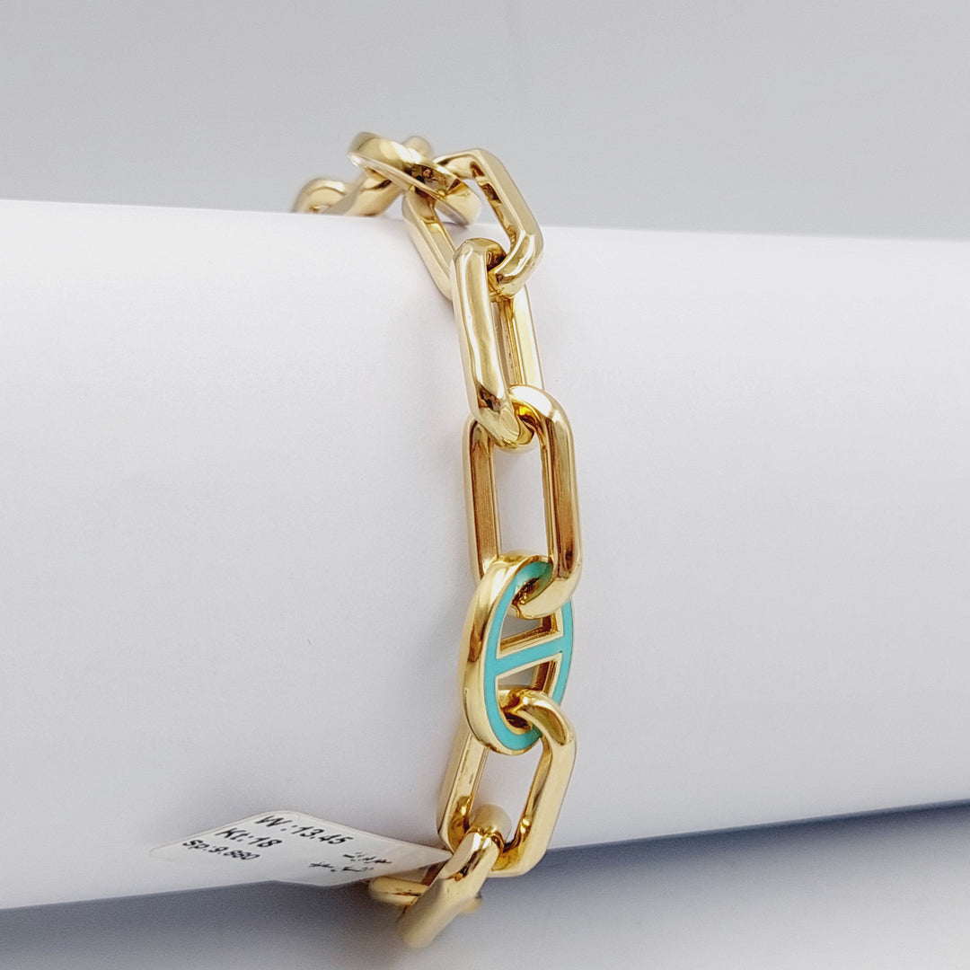 18K Paperclip Bracelet Made of 18K Yellow Gold by Saeed Jewelry-27298