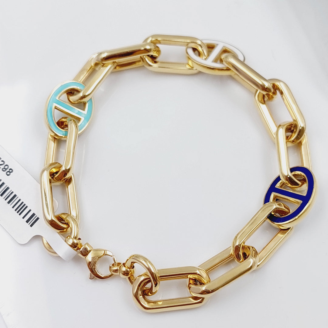 18K Paperclip Bracelet Made of 18K Yellow Gold by Saeed Jewelry-27298