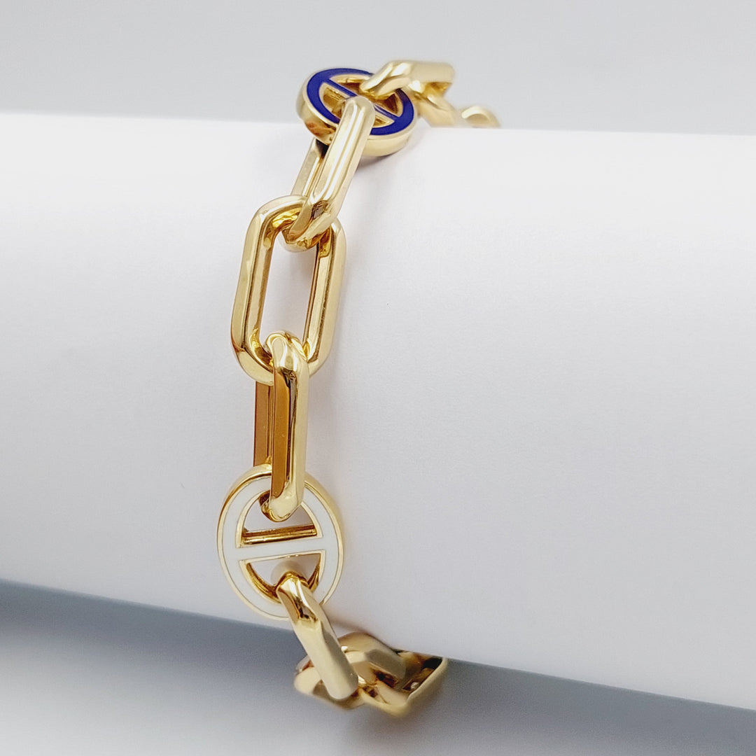 18K Paperclip Bracelet Made of 18K Yellow Gold by Saeed Jewelry-27298