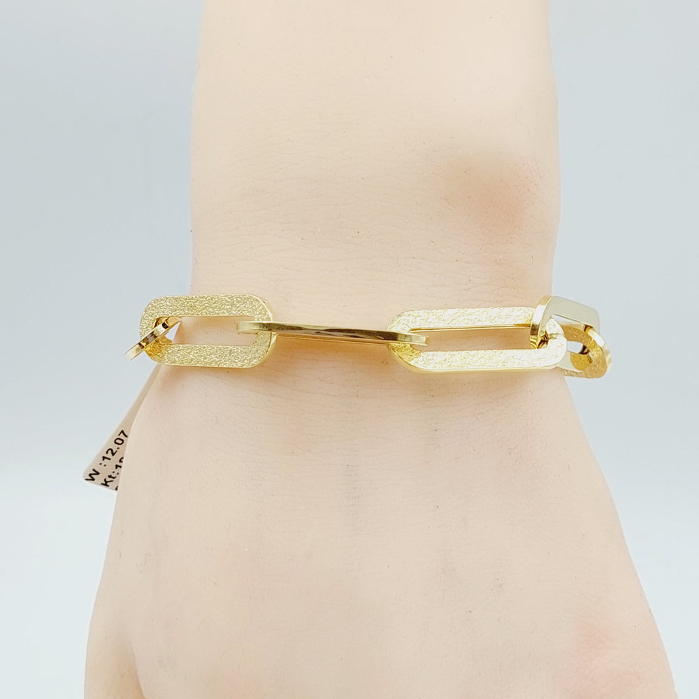 18K Paperclip Bracelet Made of 18K Yellow Gold by Saeed Jewelry-27299