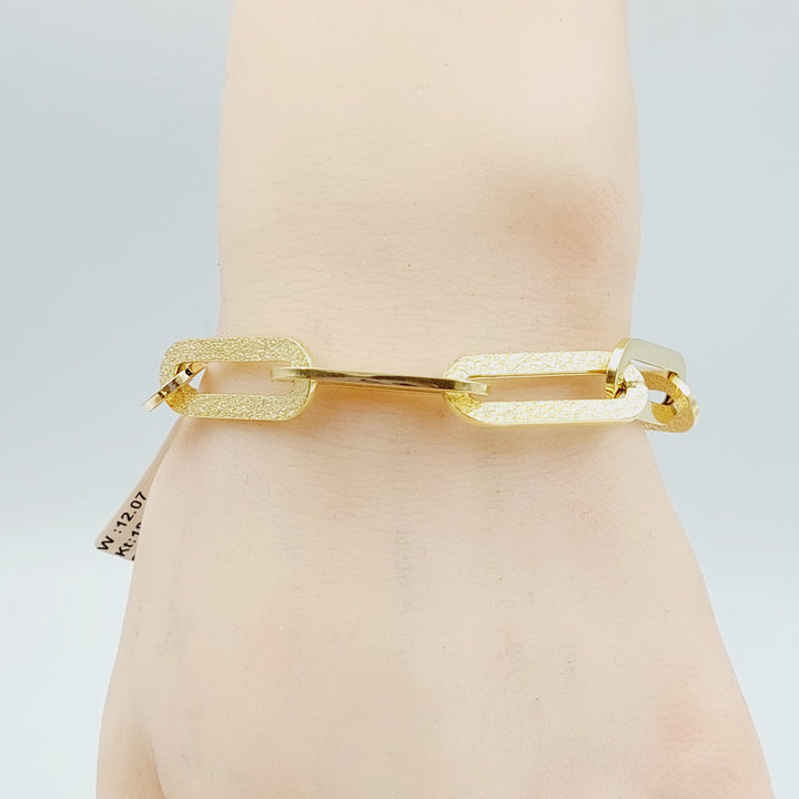 18K Paperclip Bracelet Made of 18K Yellow Gold by Saeed Jewelry-27299