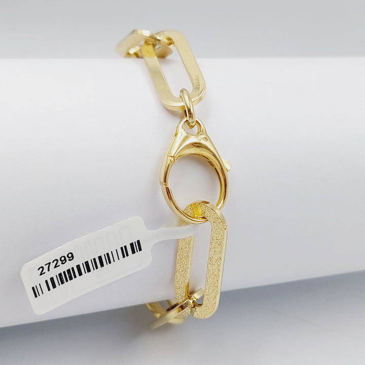 18K Paperclip Bracelet Made of 18K Yellow Gold by Saeed Jewelry-27299